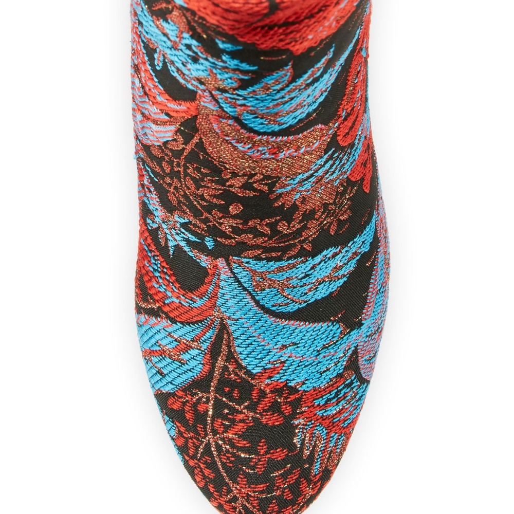 NEIMAN MARCUS Bucasia Floral Brocade Booties 6B - Picture 3 of 8